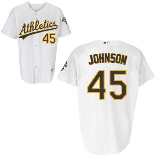Jim Johnson #45 Youth Baseball Jersey-Oakland Athletics Authentic Home White Cool Base MLB Jersey